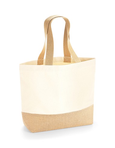 WES-W451-Jute Base Canvas Bag